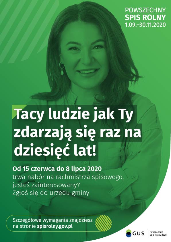 Informacja o otwartym i konkurencyjnym naborze kandydatów na rachmistrzów terenowych