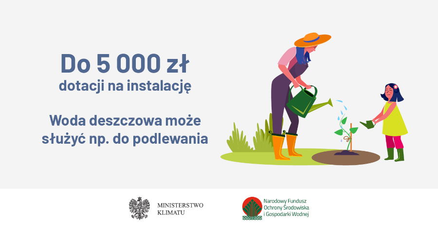Każdy właściciel domu jednorodzinnego będzie mógł otrzymać dotację do 5 tys. zł, przy czym nie więcej niż 80% kosztów, które zostaną poniesione po 1 czerwca 2020 r. Narodowy Fundusz Ochrony Środowiska i Gospodarki Wodnej przekaże pieniądze do szesnastu wojewódzkich funduszy ochrony środowiska i gospodarki wodnej, które są bliżej beneficjentów. To one będą przyjmowały od początku lipca 2020 r. wnioski właścicieli domów jednorodzinnych na przydomowe mikroinstalacje wodne.