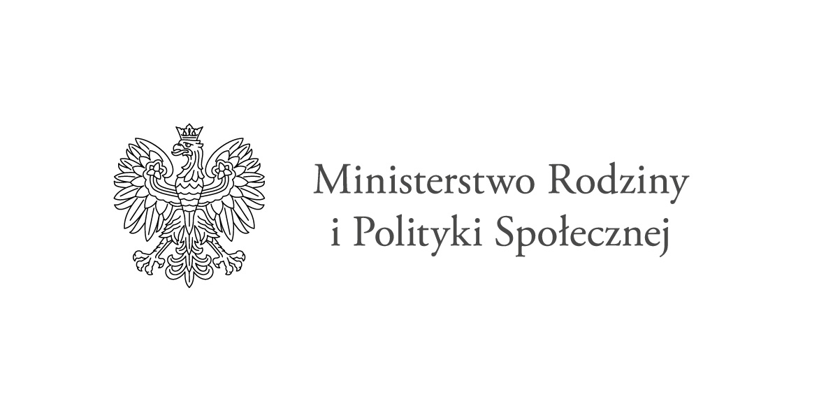Godło Rzeczypospolitej Polskiej z napisem Ministerstwo Rodziny i Polityki Społecznej