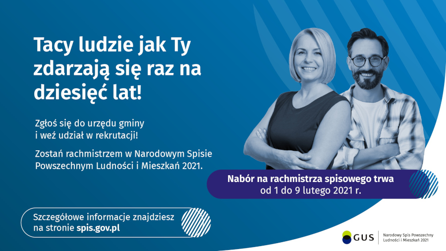 Nabór kandydatów na rachmistrzów spisowych - plakat
